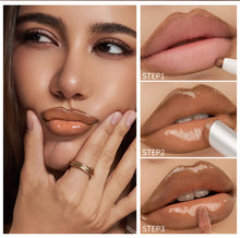Load image into Gallery viewer, 3Pcs Lip Liner &amp; Water Gloss Lip Tint &amp; Mirror Lipstick Set Long Lasting Non-Sticky Shiny Pearl Moisturizing Makeup Kit
