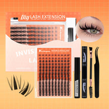 Load image into Gallery viewer, Eyelash Clusters Kit Large Capacity Thick D-curve Wispy Individual Lashes Natural DIY Cluster Eyelash Extensions Makeup Tool
