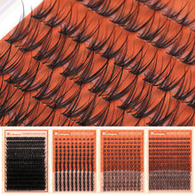Load image into Gallery viewer, Eyelash Clusters Kit Large Capacity Thick D-curve Wispy Individual Lashes Natural DIY Cluster Eyelash Extensions Makeup Tool
