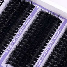 Load image into Gallery viewer, Individual Lashes 30-100D 240 Clusters Lashes Natural Look Mixed DIY Eyelash Extension Volume Lash Clusters Eyelashes Set
