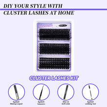 Load image into Gallery viewer, Individual Lashes 30-100D 240 Clusters Lashes Natural Look Mixed DIY Eyelash Extension Volume Lash Clusters Eyelashes Set
