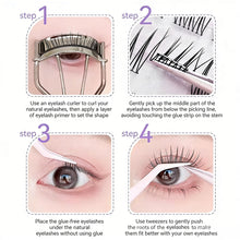 Load image into Gallery viewer, Brown Short False Eyelash Single Cluster Segmented Fox Style Slant Fly Thick Natural Fox Eye Adhesive Free False Eyelash
