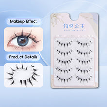Load image into Gallery viewer, Simulated Thick Comic Transparent Steam Antique Cartoon False Eyelashes Wispy Cluster Natural False Eyelash Beauty Eye Makeup
