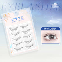 Load image into Gallery viewer, Simulated Thick Comic Transparent Steam Antique Cartoon False Eyelashes Wispy Cluster Natural False Eyelash Beauty Eye Makeup
