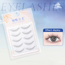 Load image into Gallery viewer, Simulated Thick Comic Transparent Steam Antique Cartoon False Eyelashes Wispy Cluster Natural False Eyelash Beauty Eye Makeup
