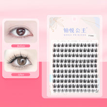 Load image into Gallery viewer, Large Capacity Sunflower Lazy Trilogy False Eyelash Extremely Thin Transparent Meme Manga Fairy Eye Single Cluster Eyelash
