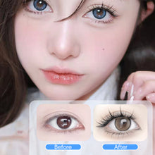 Load image into Gallery viewer, Large Capacity Sunflower Lazy Trilogy False Eyelash Extremely Thin Transparent Meme Manga Fairy Eye Single Cluster Eyelash
