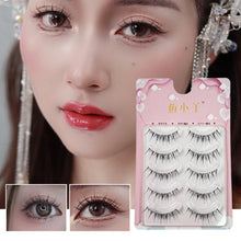 Load image into Gallery viewer, 5 Pairs 3D Volume Natural False Eyelashes Thin Band One-piece Fake Eyelashes Easy To Apply For Daily Makeup Party
