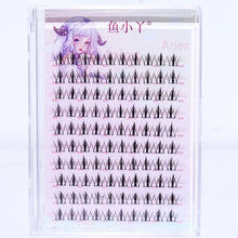 Load image into Gallery viewer, Natural DIY Lash Extension Manga 11mm DIY Cluster Segmented Lashes for Eye Makeup Eyelashes Natural Scroll Comics Eyelashes
