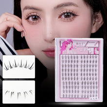 Load image into Gallery viewer, Manga False Eyelashes Individual Cluster Eyelash Segmented Black Stem Large Capacity False Eyelashes Natural Makeup Lashes

