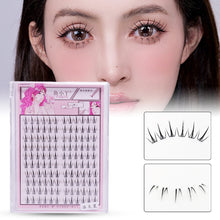 Load image into Gallery viewer, Manga False Eyelashes Individual Cluster Eyelash Segmented Black Stem Large Capacity False Eyelashes Natural Makeup Lashes
