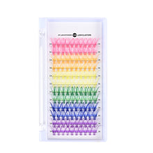 Load image into Gallery viewer, D Curl Colorful DIY Cluster Individual Lashes 6 Colors Mixed Synthetic Eyelashes Natural Segmented Mixed DIY Lashes Extension
