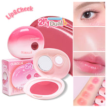 Load image into Gallery viewer, 2 in 1 Light Powder Blusher Lipstick Two in Use Lip Cheek Blusher Dual-use Easy To Color Rouge Women Blush Makeup Cosmetics
