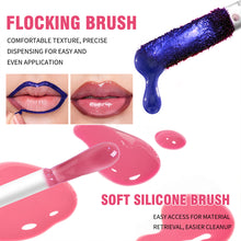 Load image into Gallery viewer, Pearlescent Blue Double Head Tear Off Matte Lip Glaze Waterproof Non Stick Cup Peel Off Lipliner Women Makeup Cosmetics
