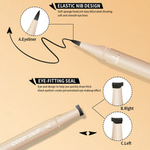 Load image into Gallery viewer, 2 in 1 Seal Eyeliner Liquid Eyeliner Pen Fast Drying Non Smudging Waterproof Sweat Resistan Eyeliner Stamp Pen Makeup Cosmetic
