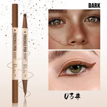 Load image into Gallery viewer, Brown Double Head Eyeliner Freckle Pen Smooth Natural Color Waterproof Freckle Seal Freckle Stamp Women Makeup Cosmetic
