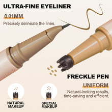 Load image into Gallery viewer, Brown Double Head Eyeliner Freckle Pen Smooth Natural Color Waterproof Freckle Seal Freckle Stamp Women Makeup Cosmetic
