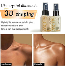 Load image into Gallery viewer, Liquid Highlighter Spray Illuminating Face Brightening Waterproof Long-lasting Shimmer Glitter Body Highlighter Natural Glow for Face Makeup 30ml
