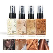 Load image into Gallery viewer, Liquid Highlighter Spray Illuminating Face Brightening Waterproof Long-lasting Shimmer Glitter Body Highlighter Natural Glow for Face Makeup 30ml
