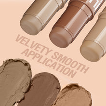 Load image into Gallery viewer, 3 Colors Contour Stick Cream Bronzer Highlighter for Face Sculpting Matte Finishing Waterproof Long Lasting Blendable Natural Look Makeup Set
