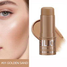 Load image into Gallery viewer, 3 Colors Contour Stick Cream Bronzer Highlighter for Face Sculpting Matte Finishing Waterproof Long Lasting Blendable Natural Look Makeup Set
