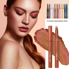 Load image into Gallery viewer, 12 Colors Facial Multi-purpose Pearlescent Eyeliner Color Glitter Waterproof Long-Lasting Eye Makeup Silkworm Pen Liner
