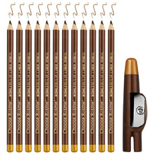 Load image into Gallery viewer, Eyebrow Pencil with Sharpener Waterproof Sweatproof Smudge Proof Matte Finish Long Lasting Natural Brow Pencil

