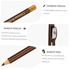 Load image into Gallery viewer, Eyebrow Pencil with Sharpener Waterproof Sweatproof Smudge Proof Matte Finish Long Lasting Natural Brow Pencil
