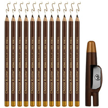Load image into Gallery viewer, Eyebrow Pencil with Sharpener Waterproof Sweatproof Smudge Proof Matte Finish Long Lasting Natural Brow Pencil
