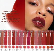 Load image into Gallery viewer, 14 Colors Optional Water Gloss Lip Tint Moisturizing Long Lasting Shiny Glassy Lip Tint Natural Makeup Jelly Lip Glaze Shimmer
