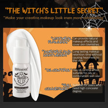 Load image into Gallery viewer, White Face Paint Foundation Halloween Makeup Full Coverage Waterproof 35ml Liquid Foundation for Clown Skeleton Ghost Cosplay Stage Makeup
