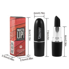 Load image into Gallery viewer, Black Lipstick Matte Gothic Halloween Vampire Lipstick Long Lasting Waterproof Dark Black Lipstick for Cosplay Party
