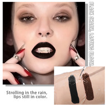 Load image into Gallery viewer, Black Lipstick Matte Gothic Halloween Vampire Lipstick Long Lasting Waterproof Dark Black Lipstick for Cosplay Party
