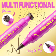 Load image into Gallery viewer, 3-in-1 Freckle Stamp Pen Eyeliner Pencil Waterproof Long Lasting Fake Freckles Makeup Double-Ended Liquid Freckle Pen Natural Sun-kissed Look
