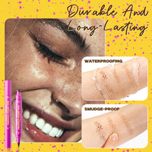 Load image into Gallery viewer, 3-in-1 Freckle Stamp Pen Eyeliner Pencil Waterproof Long Lasting Fake Freckles Makeup Double-Ended Liquid Freckle Pen Natural Sun-kissed Look
