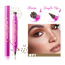 Load image into Gallery viewer, 3-in-1 Freckle Stamp Pen Eyeliner Pencil Waterproof Long Lasting Fake Freckles Makeup Double-Ended Liquid Freckle Pen Natural Sun-kissed Look
