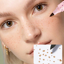 Load image into Gallery viewer, Freckle Stamp Pen Waterproof Smudge Proof Long Lasting Liquid Freckles Makeup Double-Ended Fake Freckle &amp; Mole Pen Natural Look
