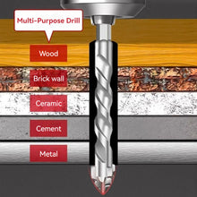 Load image into Gallery viewer, Cross Four Flute Serrated Tungsten Steel Drill Bit Set 7Pcs Multipurpose For Ceramic Tile Glass Concrete Marble
