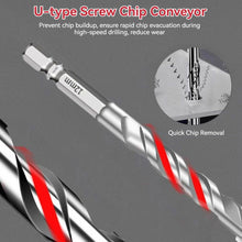 Load image into Gallery viewer, Cross Four Flute Serrated Tungsten Steel Drill Bit Set 7Pcs Multipurpose For Ceramic Tile Glass Concrete Marble
