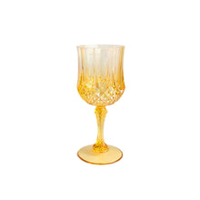 Load image into Gallery viewer, Elegant Diamond Pattern Imitation Glass Plastic Goblets Shatterproof Champagne Red Wine Cups For Wedding Party
