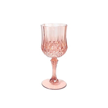 Load image into Gallery viewer, Elegant Diamond Pattern Imitation Glass Plastic Goblets Shatterproof Champagne Red Wine Cups For Wedding Party
