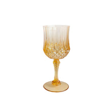 Load image into Gallery viewer, Elegant Diamond Pattern Imitation Glass Plastic Goblets Shatterproof Champagne Red Wine Cups For Wedding Party
