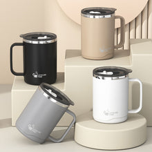 Load image into Gallery viewer, Double Layer 304 Stainless Steel Coffee Mug With Handle Leak Proof Insulated Drinkware For Students Adults
