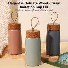 Load image into Gallery viewer, New Style Portable Handheld Stainless Steel Thermos Cup Creative Wood Grain Cover For Outdoor Travel Camping
