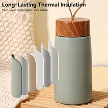 Load image into Gallery viewer, New Style Portable Handheld Stainless Steel Thermos Cup Creative Wood Grain Cover For Outdoor Travel Camping
