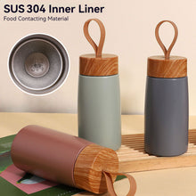 Load image into Gallery viewer, New Style Portable Handheld Stainless Steel Thermos Cup Creative Wood Grain Cover For Outdoor Travel Camping
