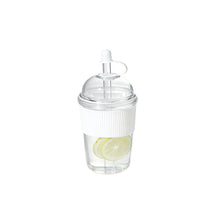 Load image into Gallery viewer, Large Capacity Fashion Boba Milk Tea Jelly Cup with Straw Ins Style Heat Resistant Portable Plastic Drinking Mug
