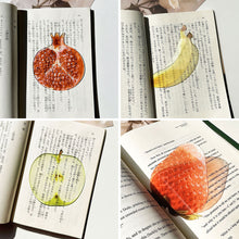 Load image into Gallery viewer, Creative Acrylic Translucent Fruit Bookmark High Aesthetic Refractive Color Page Marker Perfect Reading Accessory Gift
