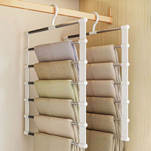 Load image into Gallery viewer, Multi-Layer Ladder Style Pants Hanger Household Space Saving Non Slip Foldable Closet Wardrobe Storage Organizer
