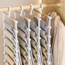 Load image into Gallery viewer, Multi-Layer Ladder Style Pants Hanger Household Space Saving Non Slip Foldable Closet Wardrobe Storage Organizer
